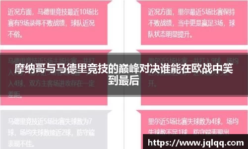 摩纳哥与马德里竞技的巅峰对决谁能在欧战中笑到最后